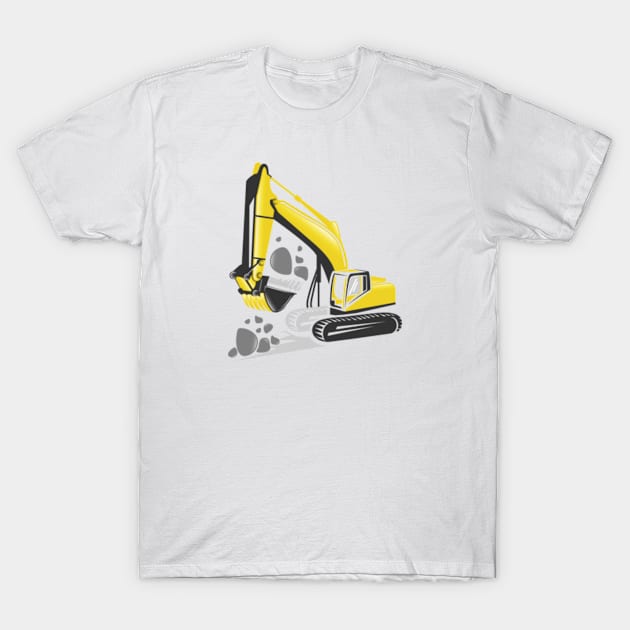 excavator T-Shirt by hanon